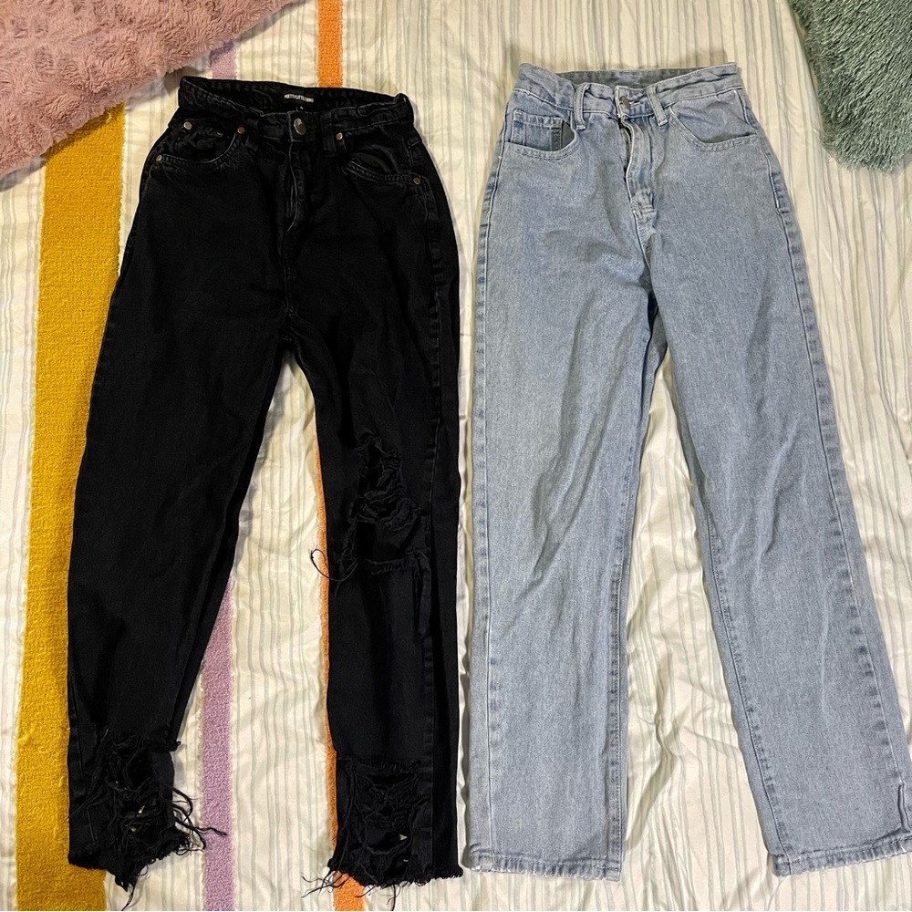 GUC Lot of 2 cute jeans PRETTY LITTLE THING/SHEIN